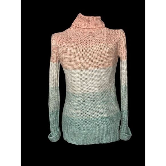 Beautiful FENN WRIGHT MANSON Women’s Turtleneck Sweater Size S Peach Cream Green - Picture 8 of 12